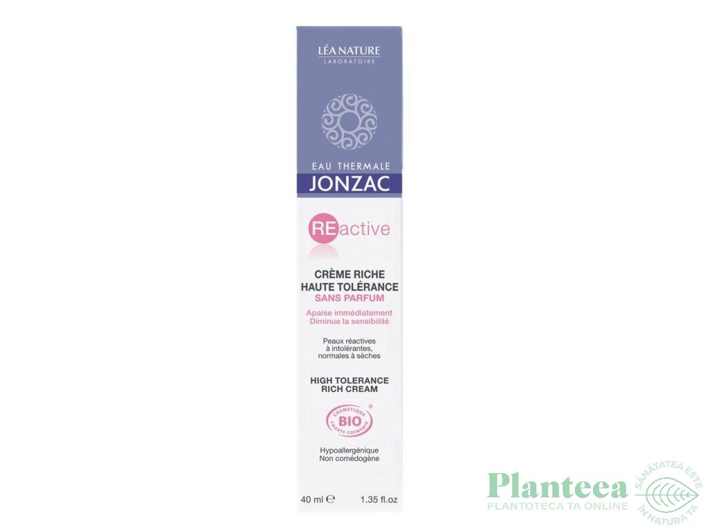 Crema ten sensibil normal uscat Reactive 40ml - JONZAC