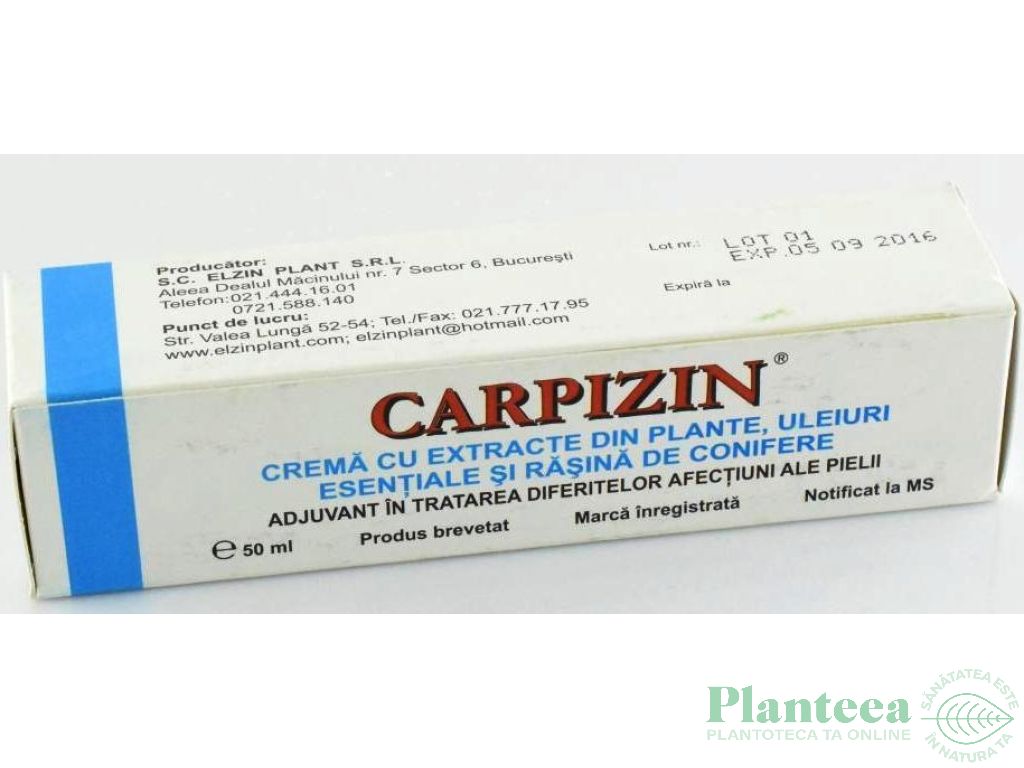 Crema Carpizin 50ml - ELZIN PLANT