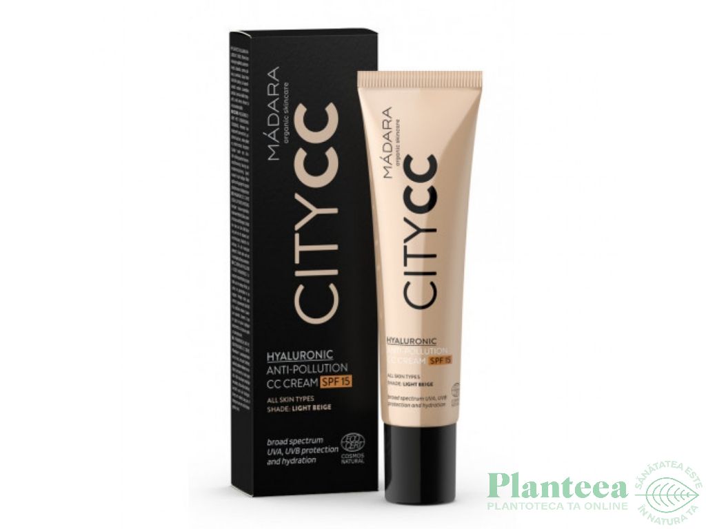 Crema CC antipoluanta spf15 nuanta deschis 50ml - MADARA