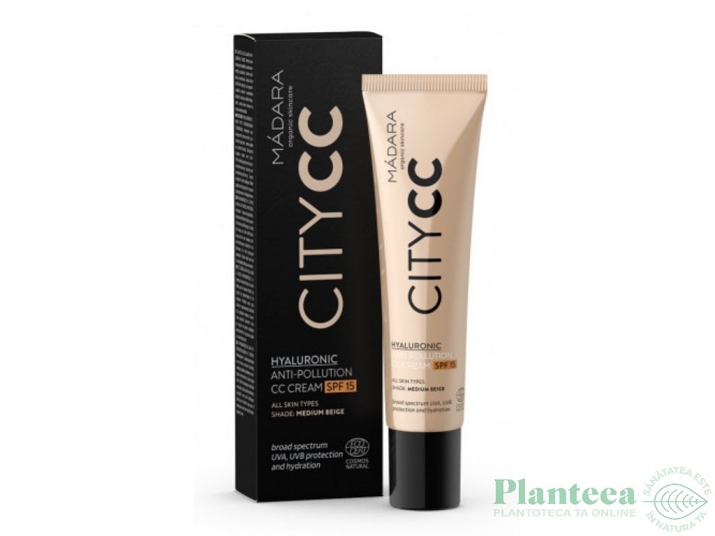 Crema CC antipoluanta spf15 nuanta mediu 50ml - MADARA