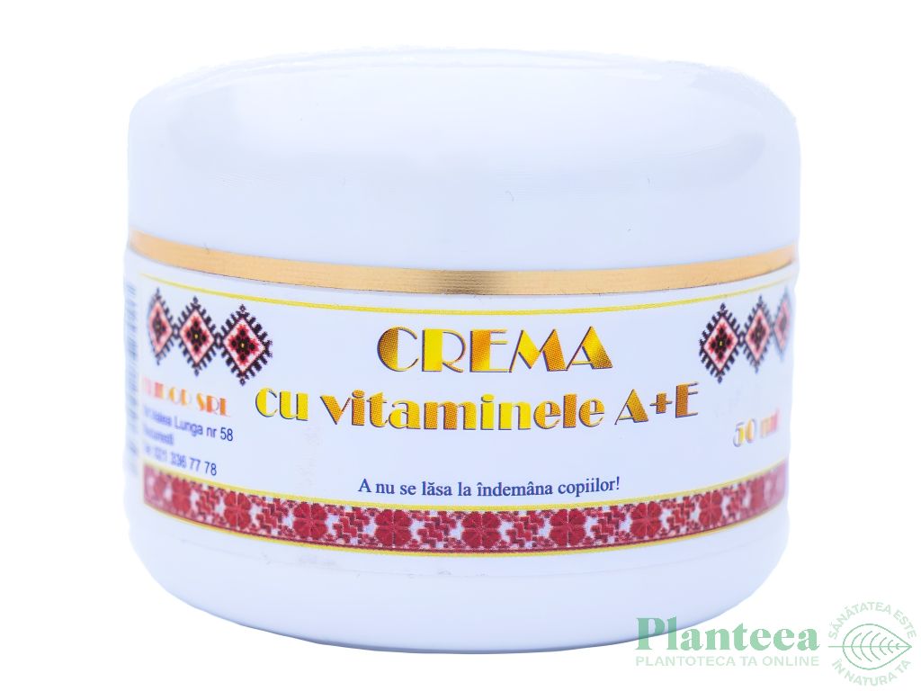 Crema vitamine A E unt shea 50ml - ELIDOR