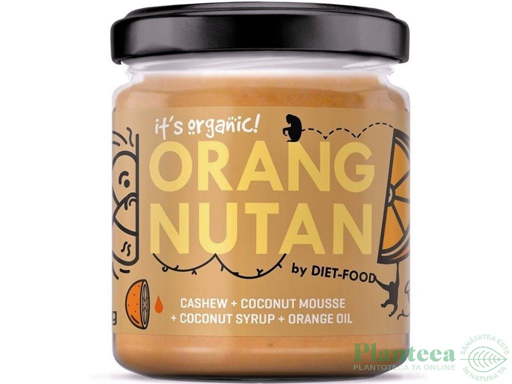 Crema desert caju portocale OrangNutan eco 200g - DIET FOOD