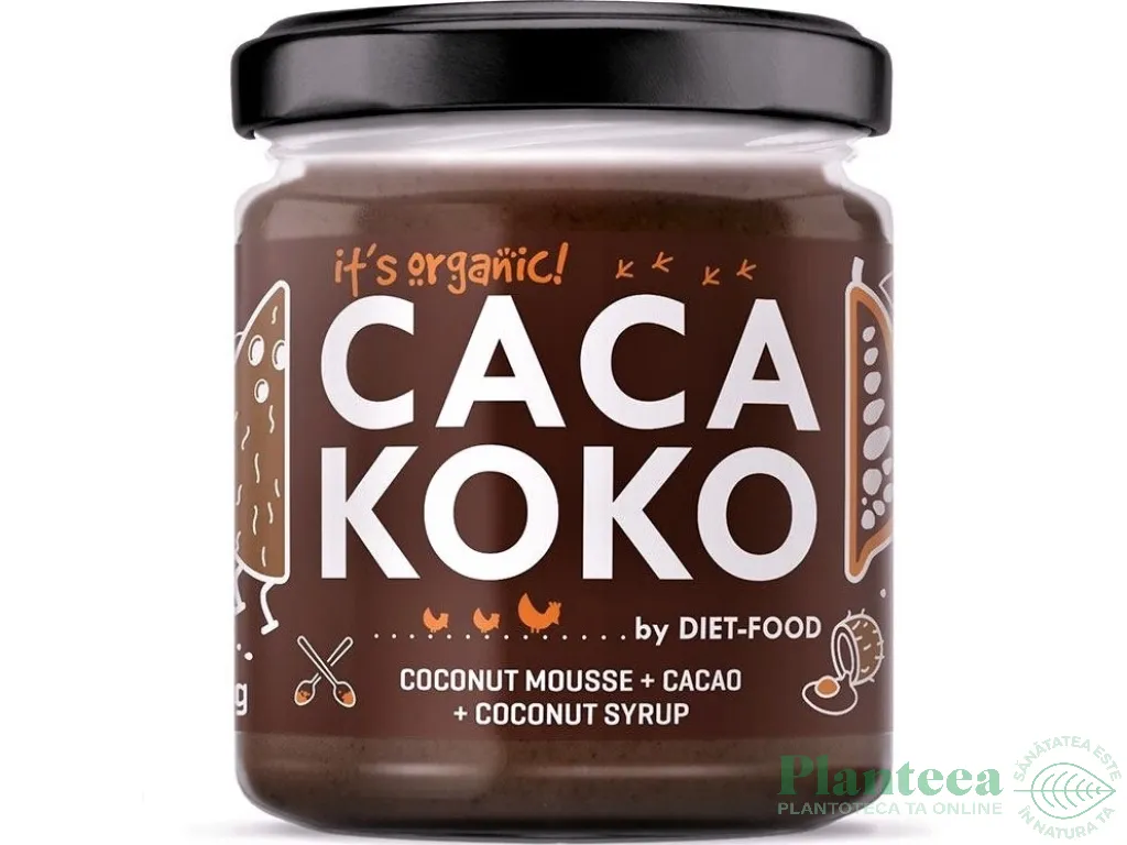 Crema desert cocos cacao KokosKa eco 200g - DIET FOOD