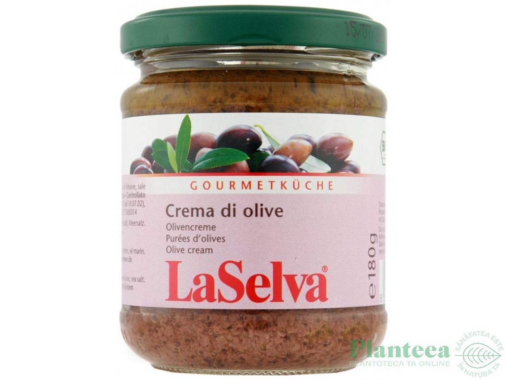 Crema tartinabila masline negre 180g - LA SELVA