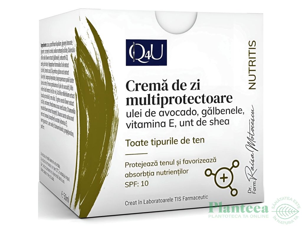 Crema zi multiprotectoare spf10 Q4U NutriTis 50ml - TIS