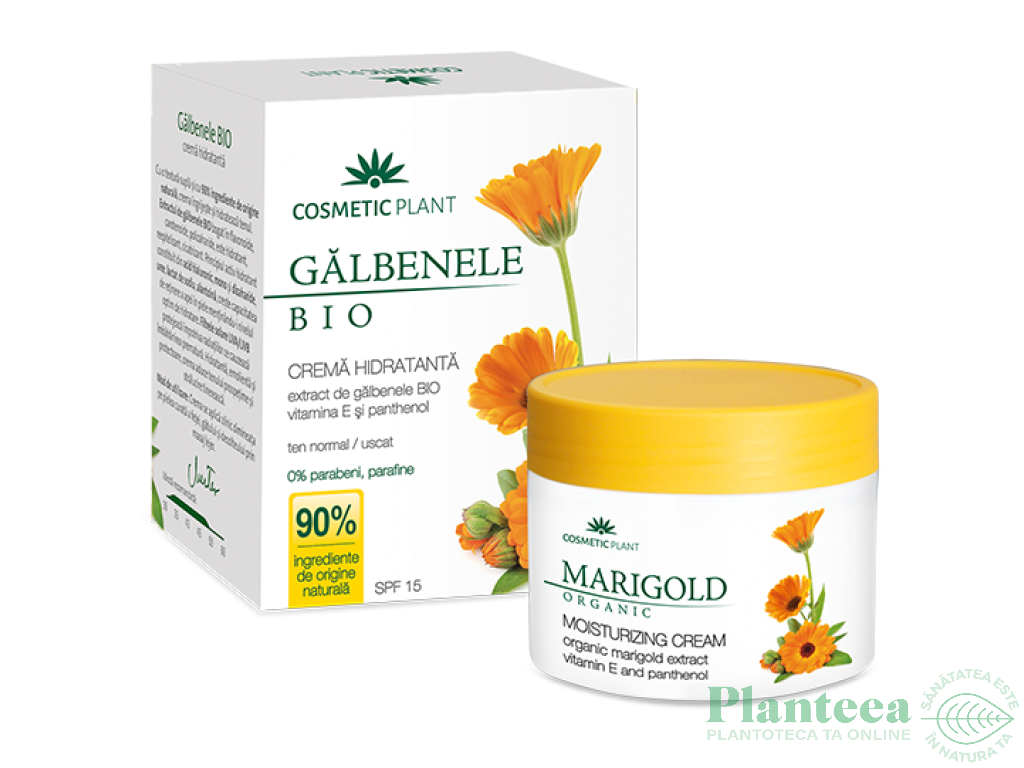 Crema hidratanta galbenele bio E panthenol 50ml - COSMETIC PLANT