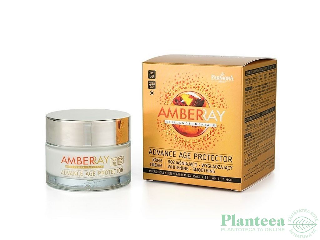 Crema zi iluminatoare netezire spf30 Amberray 50ml - FARMONA