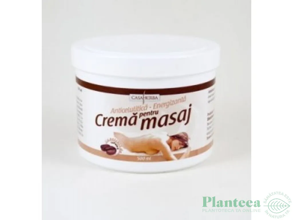 Crema masaj anticelulitica energizanta cofeina 500ml - INTERHERB