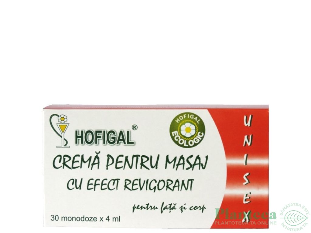 Crema masaj efect revigorant 30x4ml - HOFIGAL