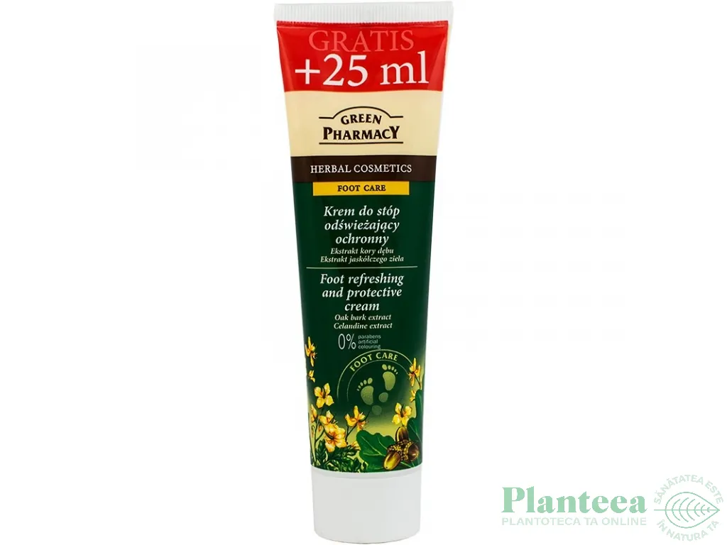 Crema picioare racoritoare protectoare coaja stejar rostopasca 100ml - GREEN PHARMACY