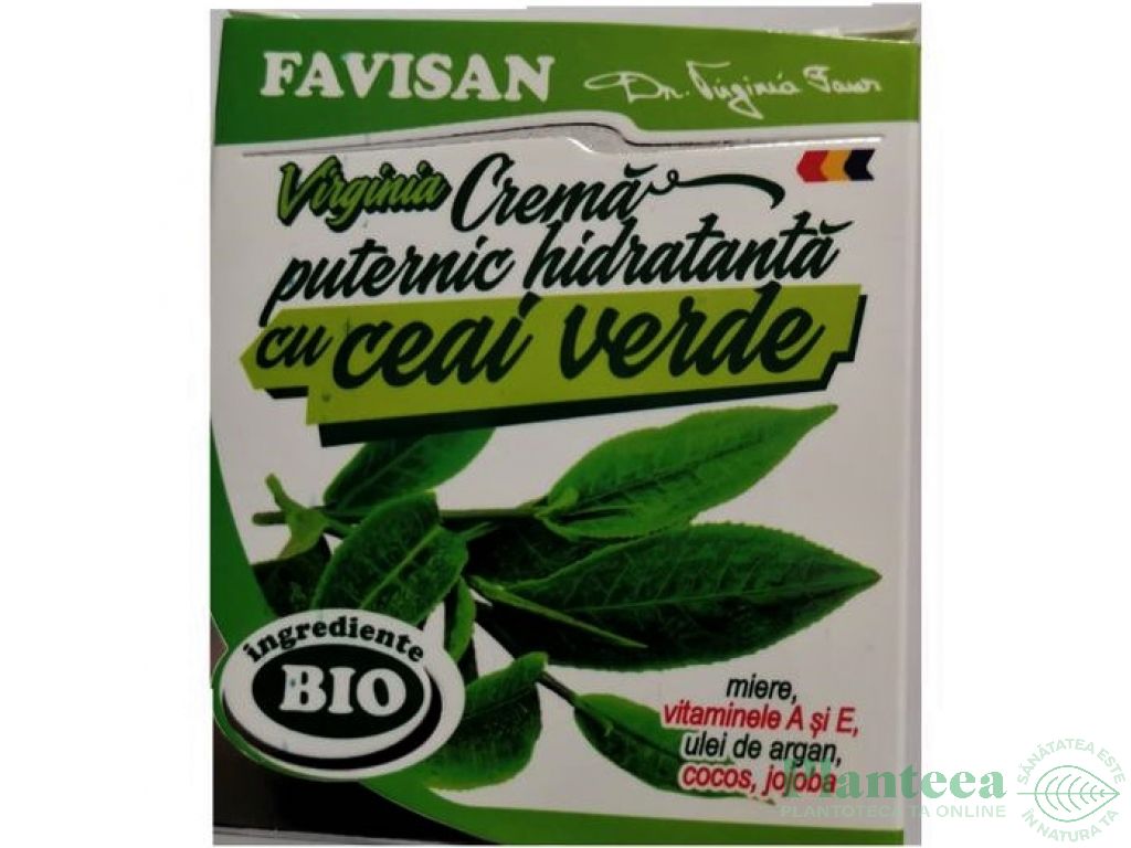 Crema puternic hidratanta ceai verde A E miere 15plante 40ml - FAVISAN