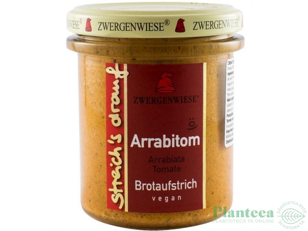 Crema tartinabila tomate arrabbiata eco 160g - ZWERGENWIESE