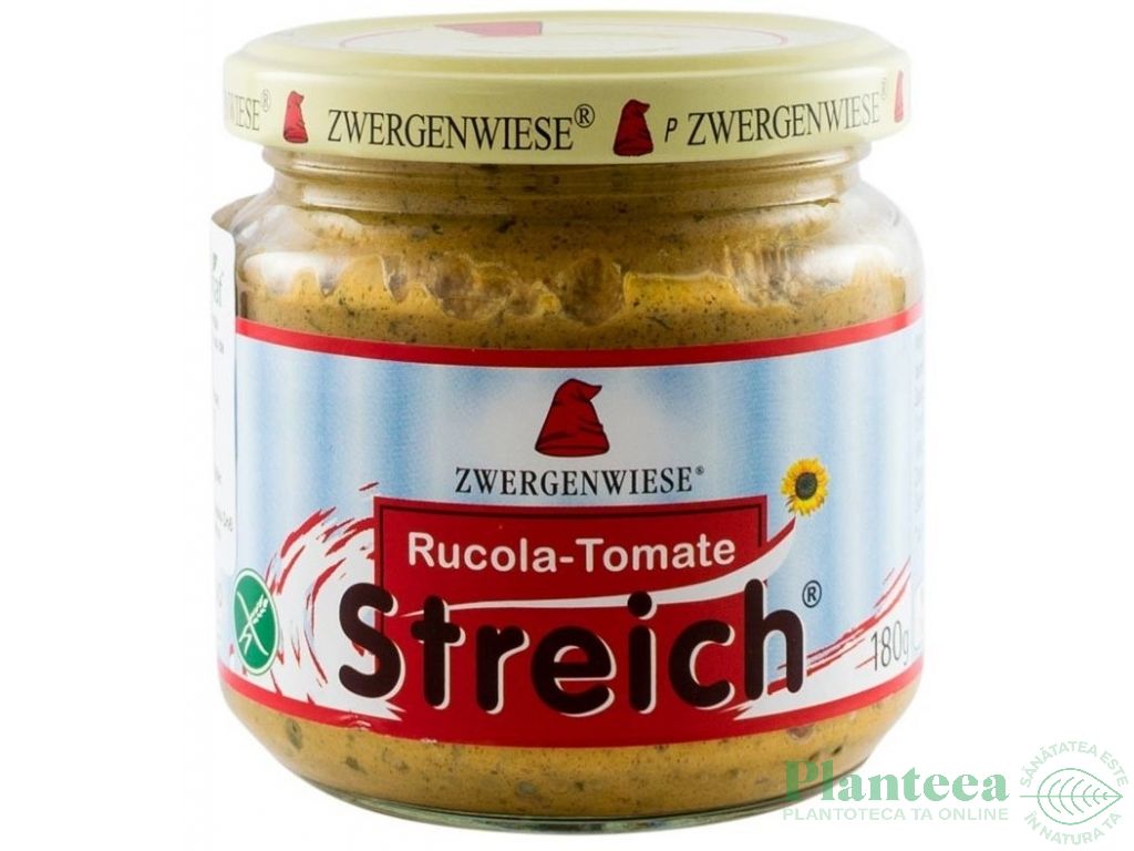 Pate vegetal fl soarelui tomate rucola eco 180g - ZWERGENWIESE