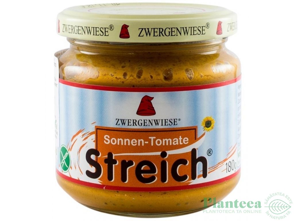 Pate vegetal fl soarelui tomate eco 180g - ZWERGENWIESE