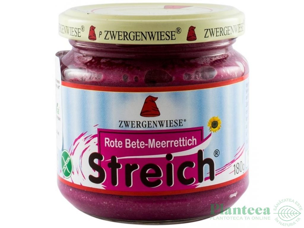 Pate vegetal fl soarelui sfecla rosie hrean eco 180g - ZWERGENWIESE