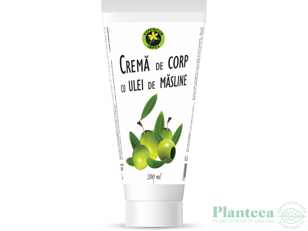 Crema corp ulei masline 200ml - HYPERICUM PLANT