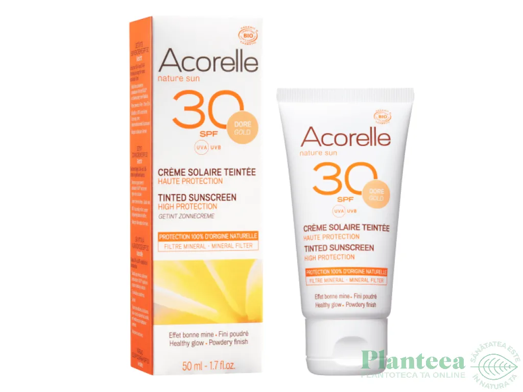 Crema fata protectie solara spf30 nuanta inchisa 50ml - ACORELLE