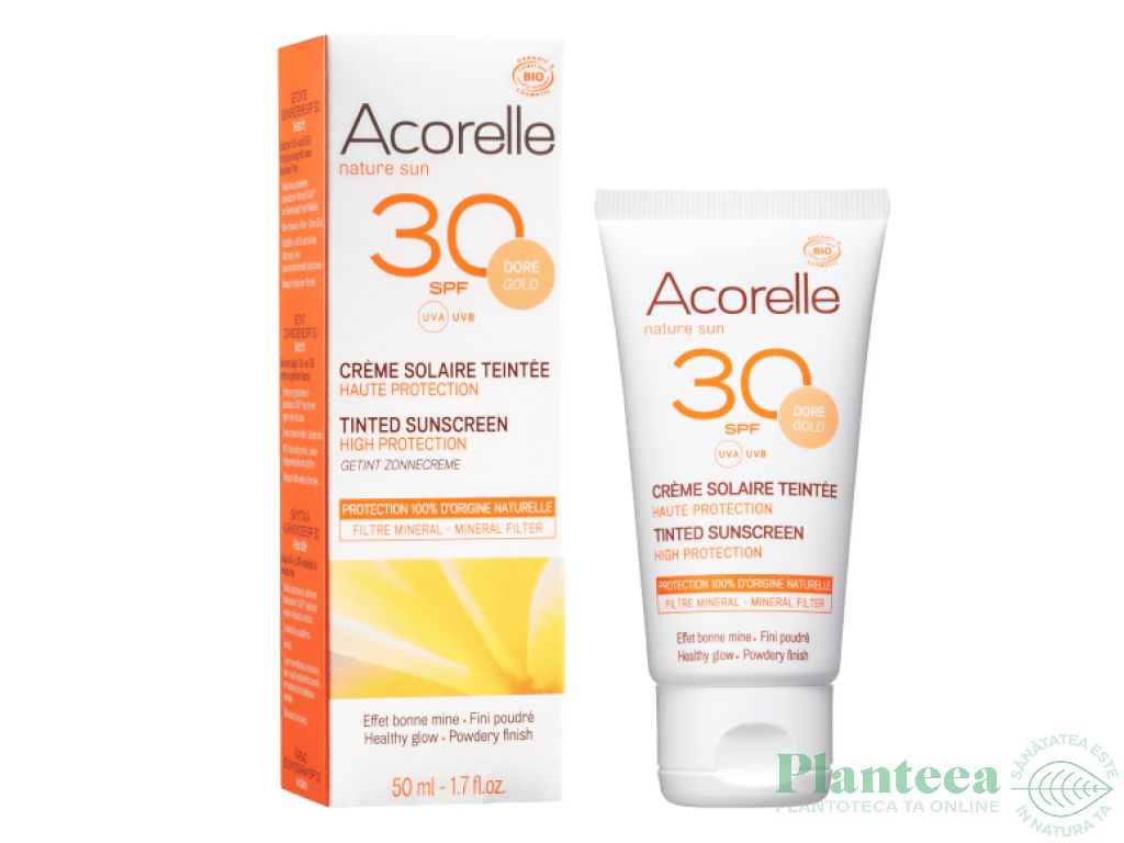 Crema fata protectie solara spf30 nuanta inchisa 50ml - ACORELLE