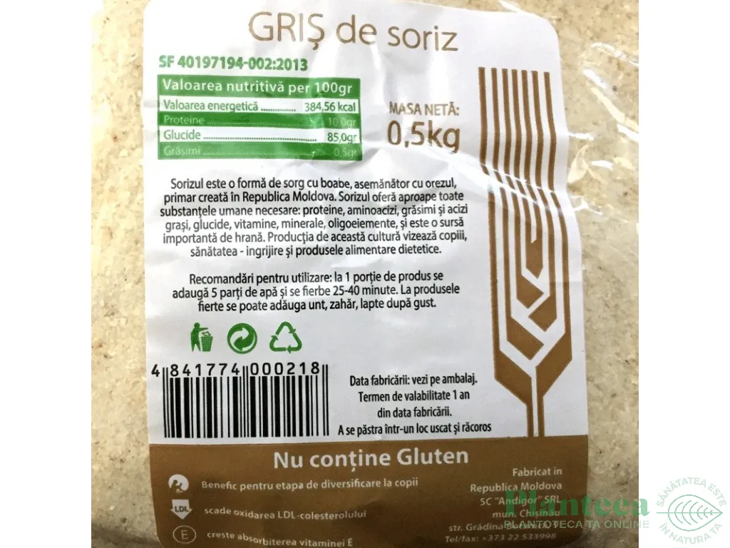 Gris soriz 500g - ANDIGOR