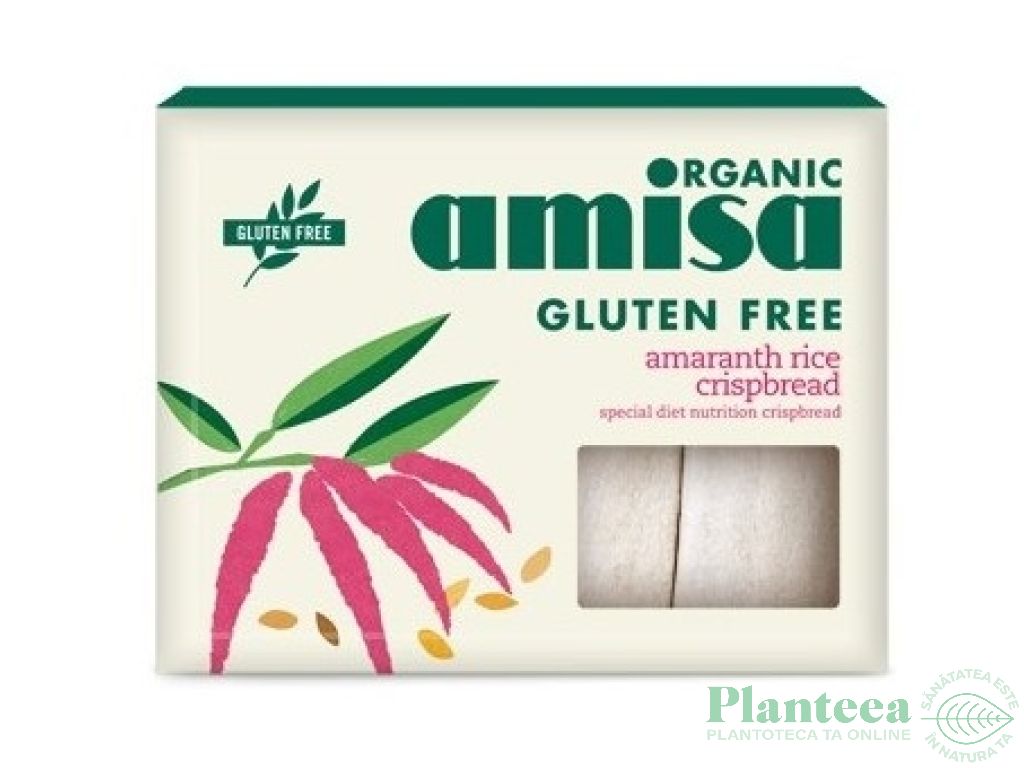 Painici crocante orez amarant fara gluten bio 120g - AMISA