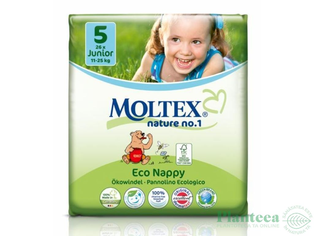 Scutece naturale nr5 junior {11~25kg} 26b - MOLTEX