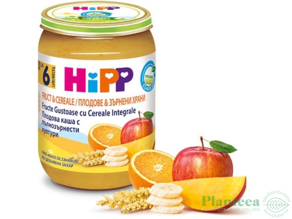 Terci fructe gustoase cereale integrale bebe +6luni 190g - HIPP ORGANIC