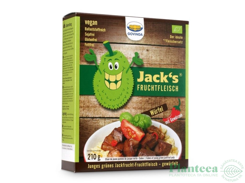 Jackfruit cuburi condimentate 210g - GOVINDA