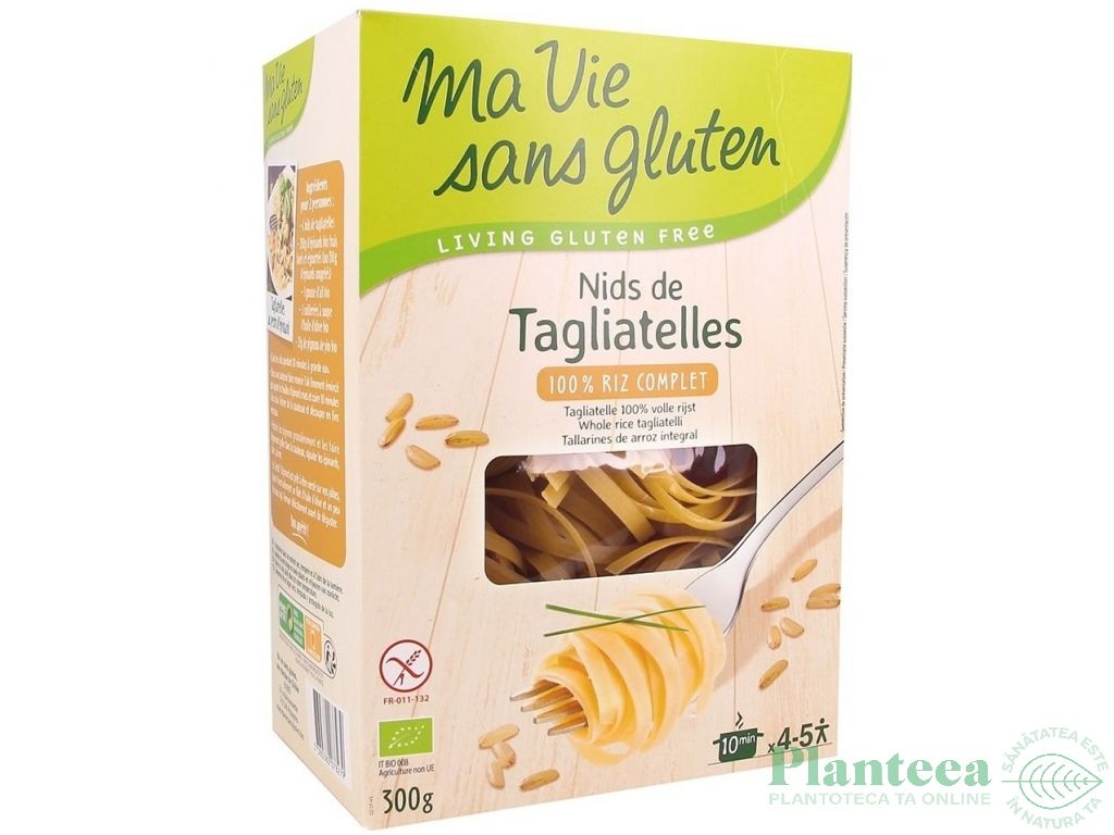 Paste tagliatelle cuib orez integral fara gluten eco 300g - MA VIE SANS GLUTEN