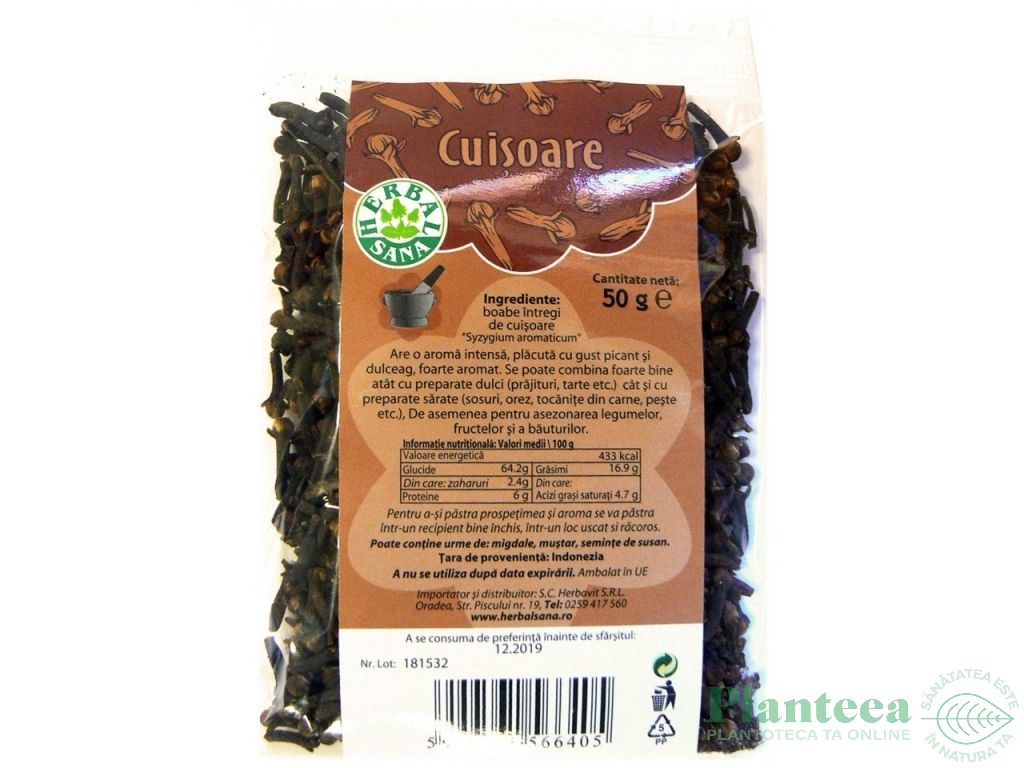 Condiment cuisoare intregi 50g - HERBAL SANA