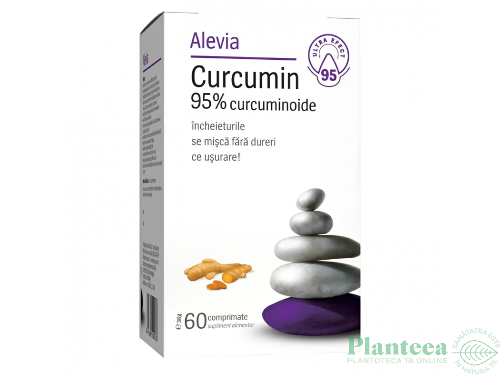 Curcumin 95% curcuminoide 60cp - ALEVIA