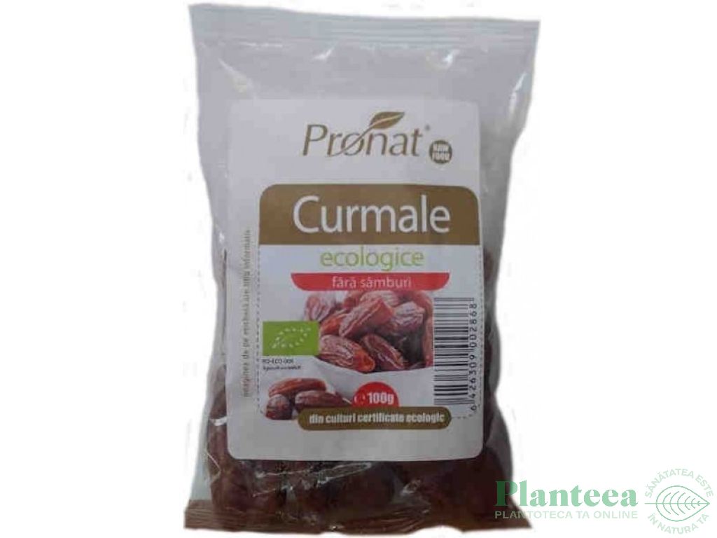 Curmale uscate fara samburi eco 100g - PRONAT