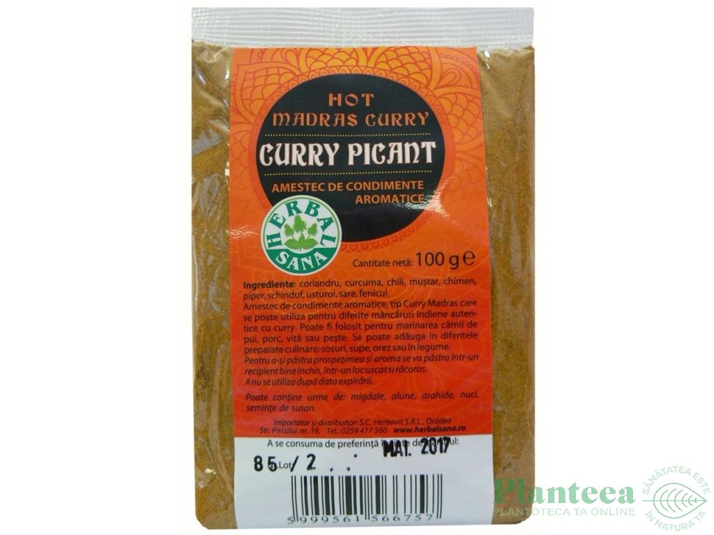 Condimente curry picant 100g - HERBAL SANA