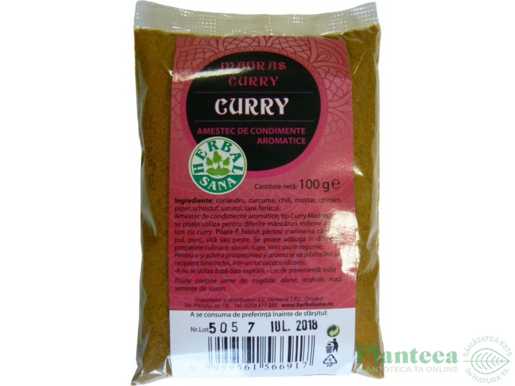 Condimente curry 100g - HERBAL SANA