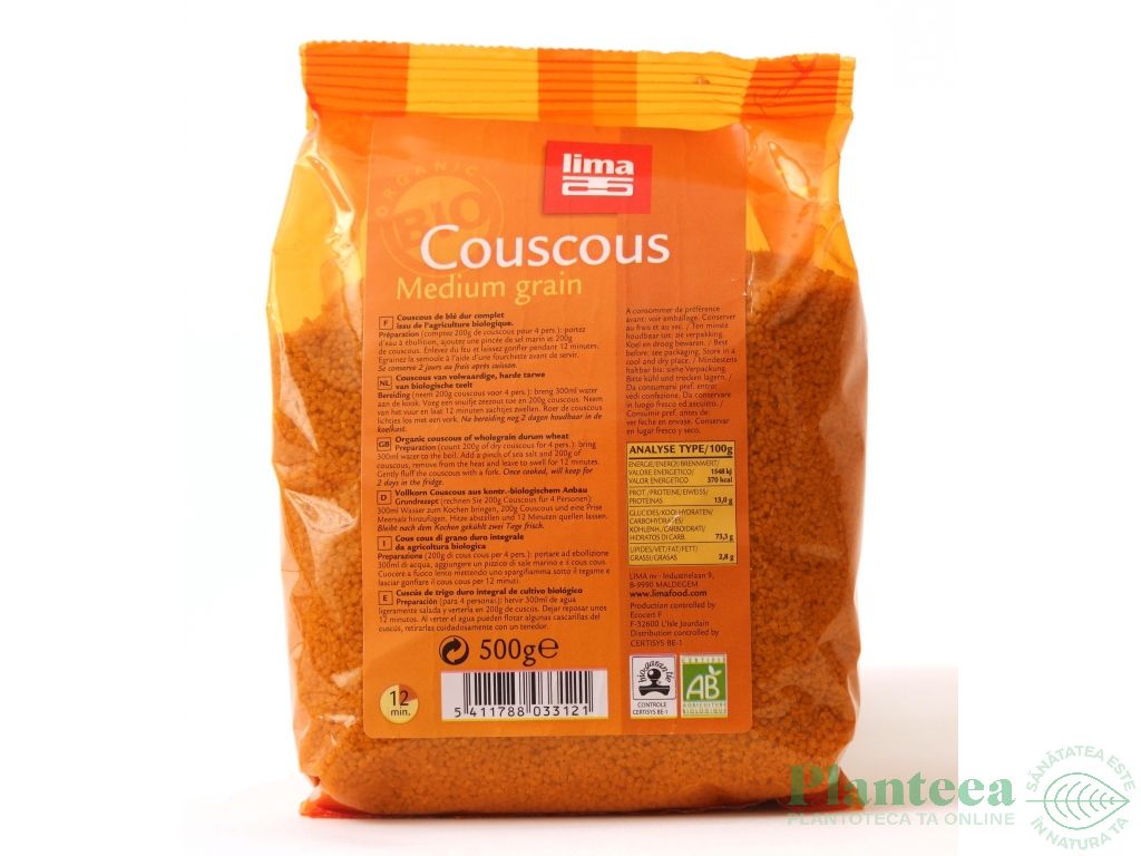 Cuscus grau integral eco 500g - LIMA