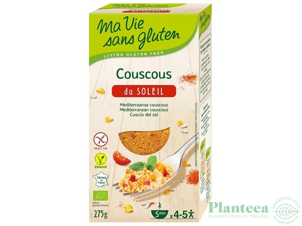Cuscus auriu porumb orez fara gluten eco 275g - MA VIE SANS GLUTEN