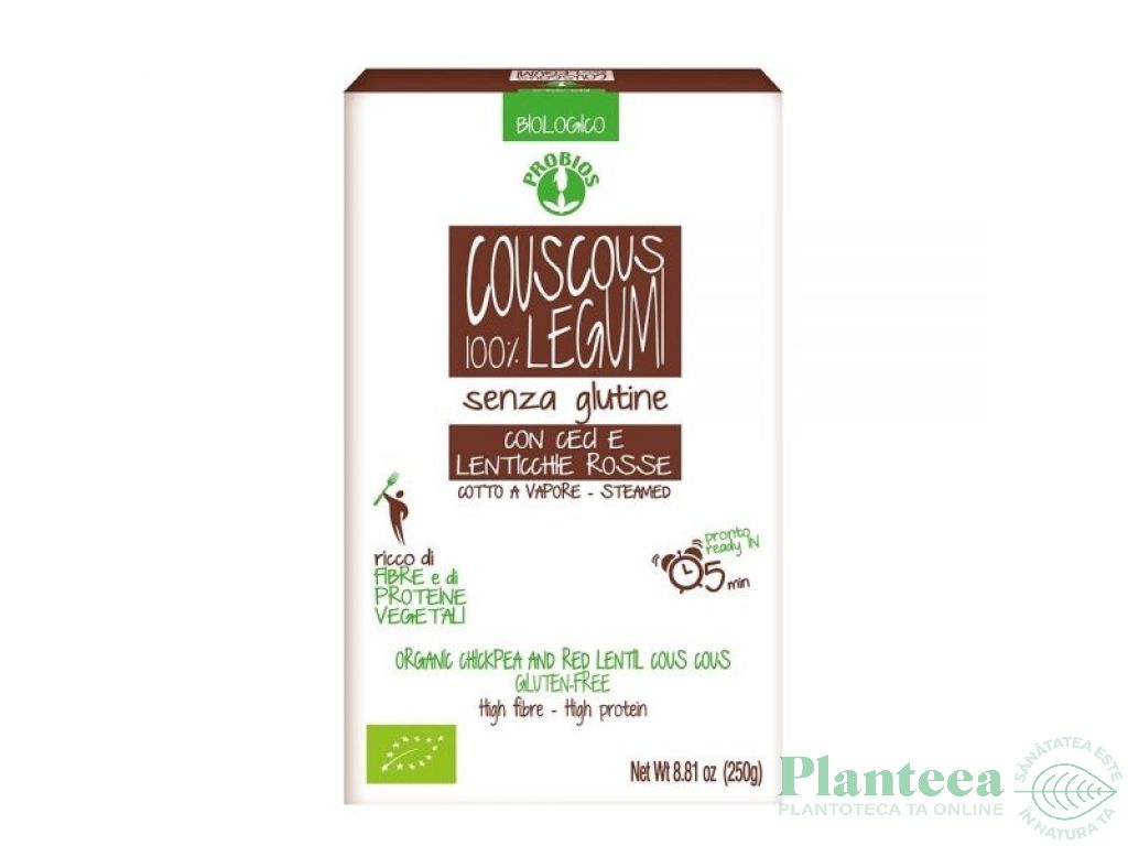 Cuscus naut linte rosie eco 250g - PROBIOS