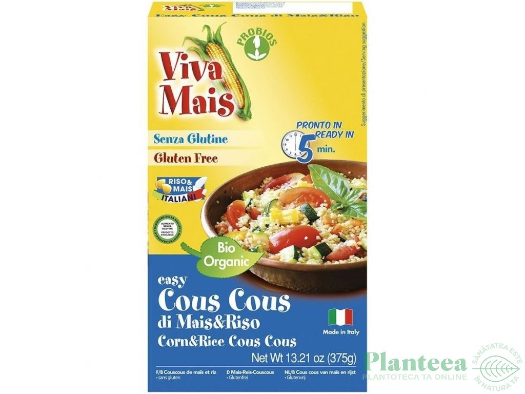Cuscus porumb orez fara gluten eco 375g - PROBIOS