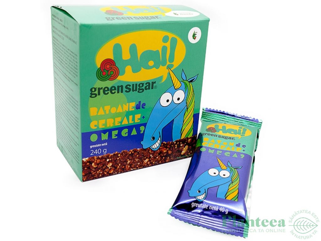 Batoane cereale omega3 Hai! 6x40g - GREEN SUGAR