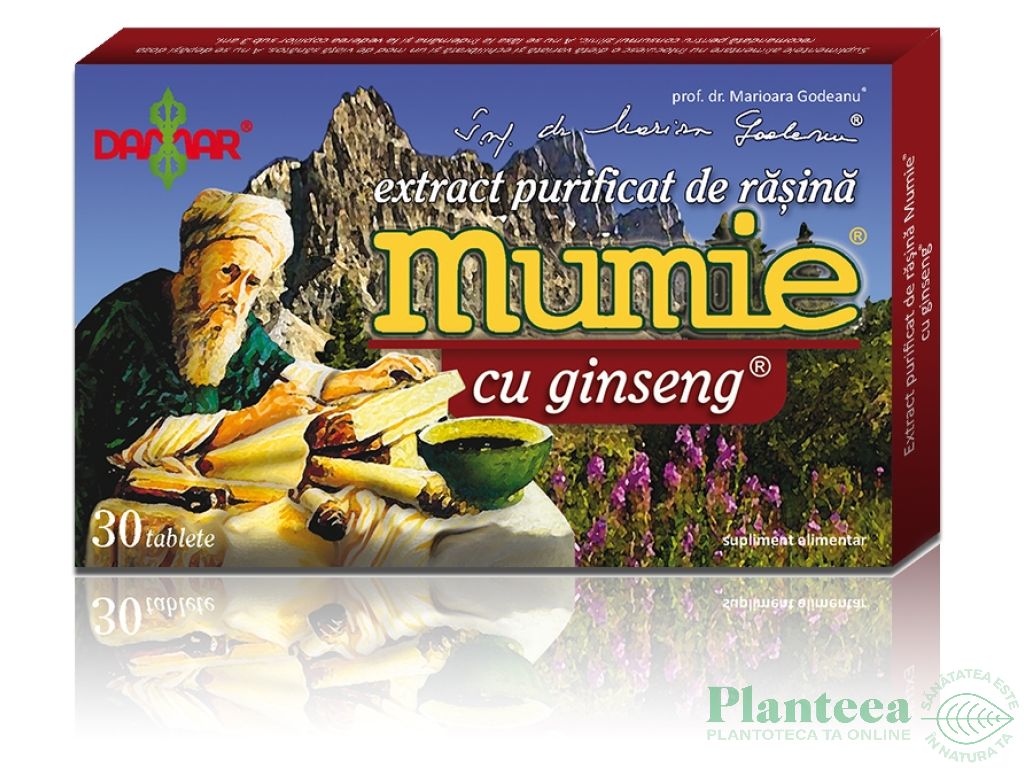 Mumie extract purificat rasina ginseng 30cp - DAMAR