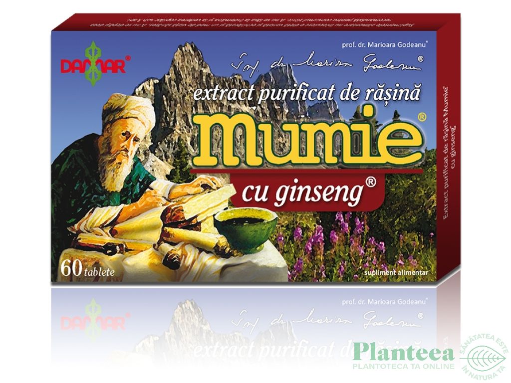 Mumie extract purificat rasina ginseng 60cp - DAMAR