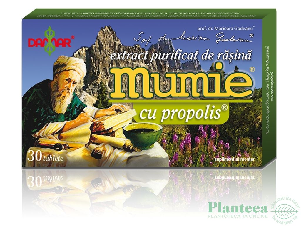 Mumie extract purificat rasina propolis 30cp - DAMAR