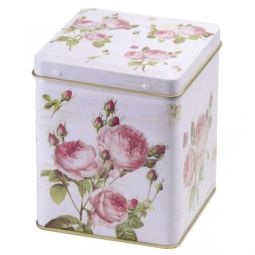 Cutie metalica pt ceai Romantic roses 125g - THE BOX B.V.