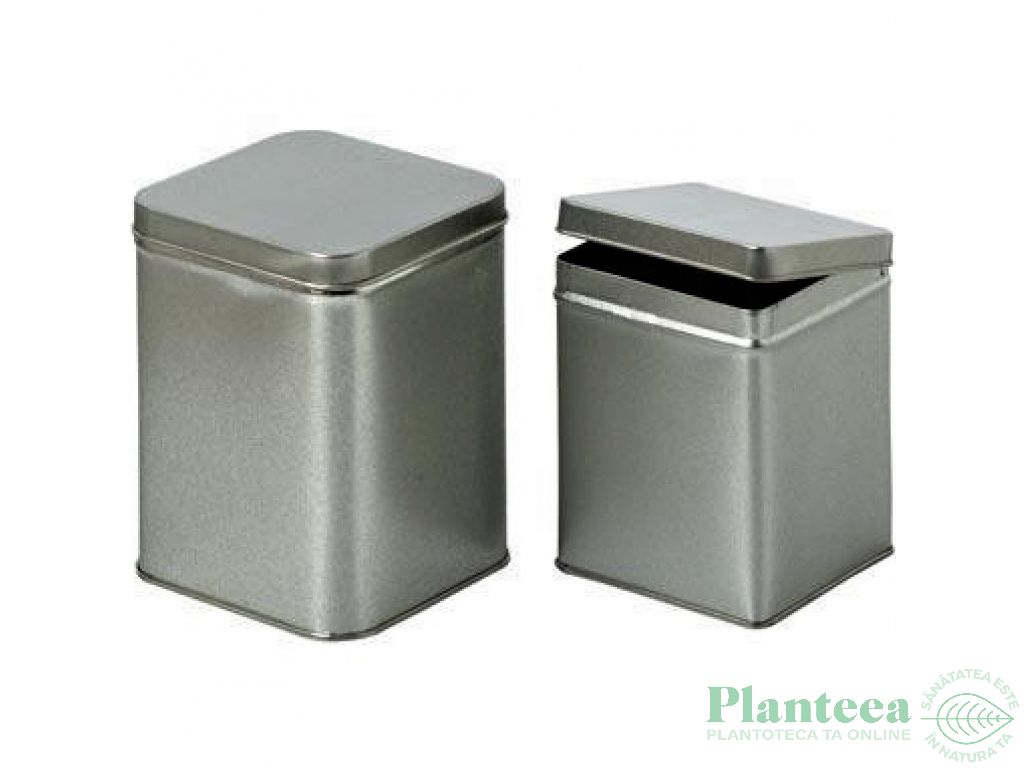 Cutie metalica pt ceai Silver 125g - THE BOX B.V.