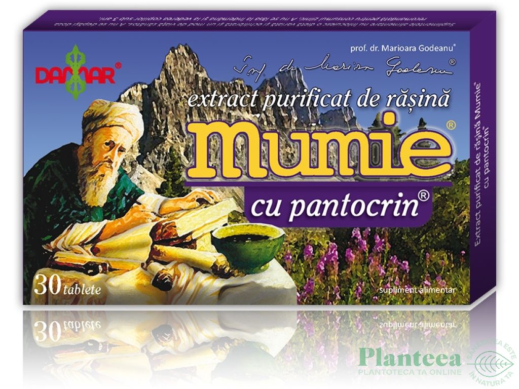 Mumie extract purificat rasina pantocrin 30cp - DAMAR