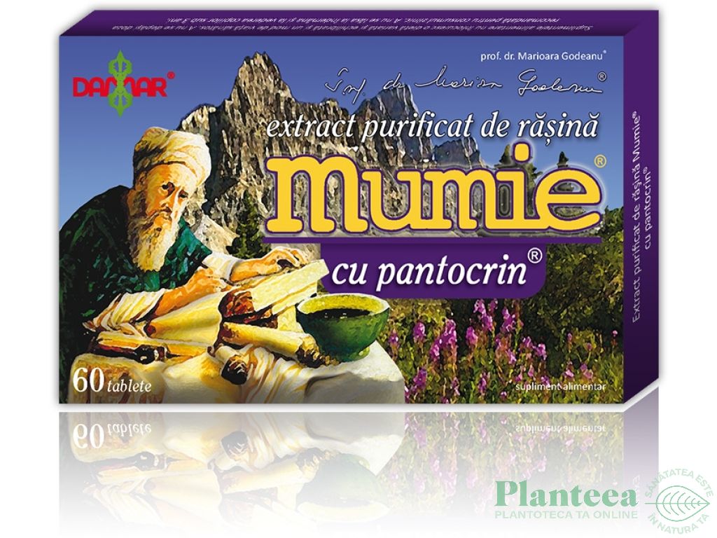 Mumie extract purificat rasina pantocrin 60cp - DAMAR