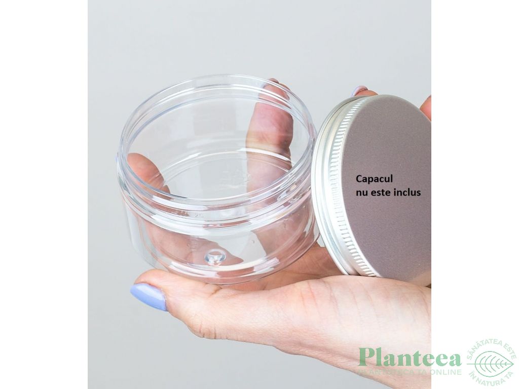 Borcanel plastic transparent Pet fara capac 100ml - MAYAM