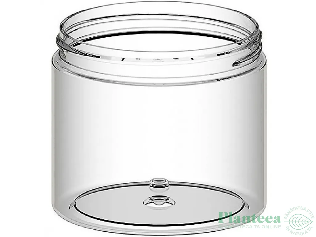 Borcanel plastic transparent Pet fara capac 200ml - ELLEMENTAL
