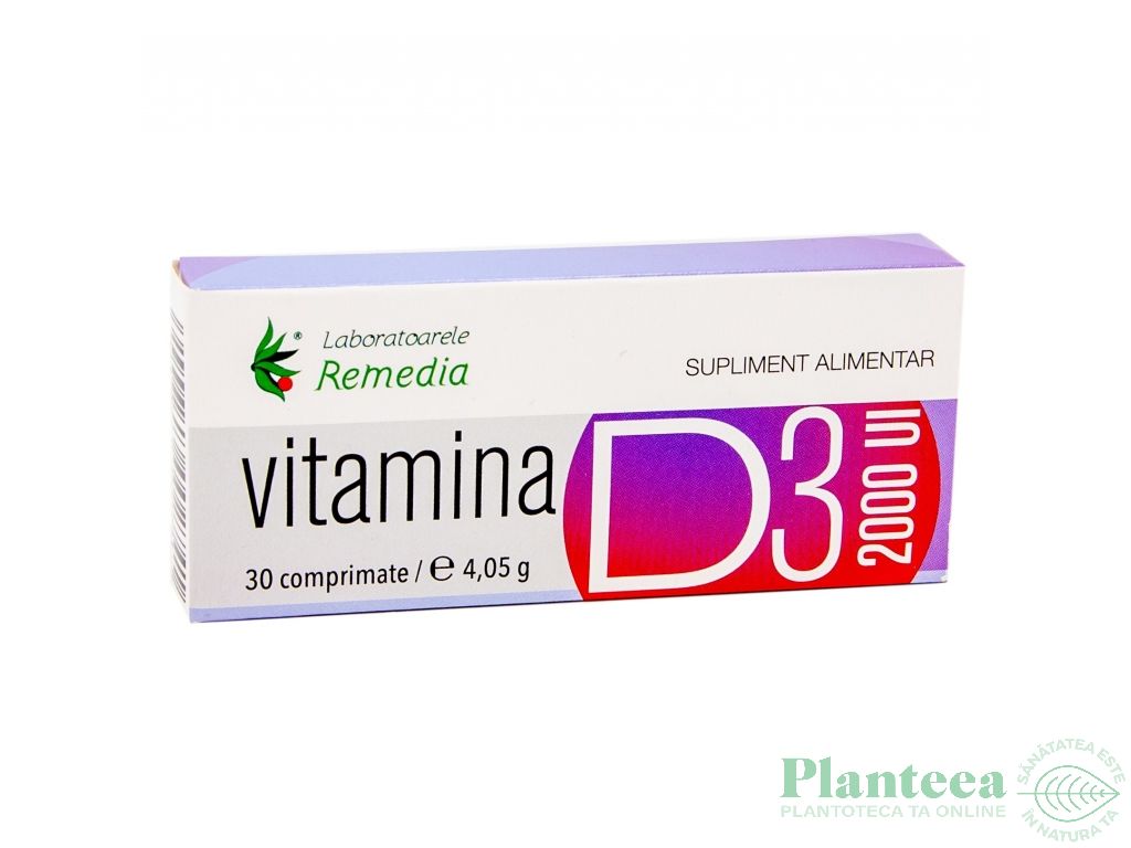 Vitamina D3 2000ui 30cp - REMEDIA