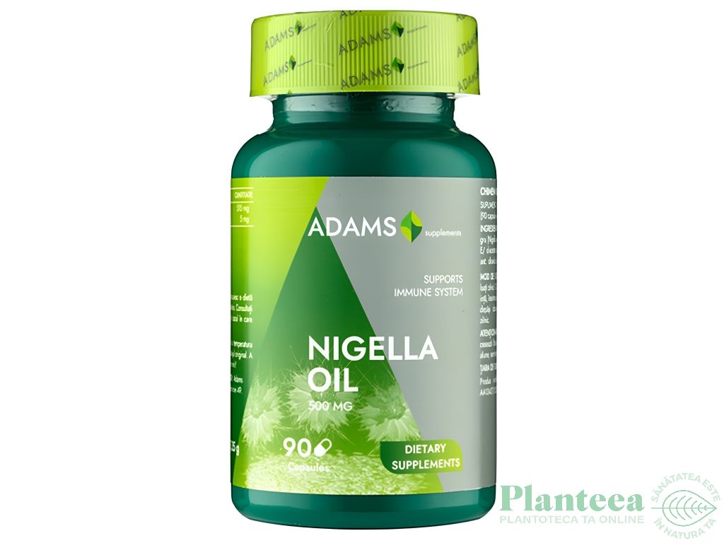 Chimen negru ulei [Nigella oil] 500mg 90cps - ADAMS SUPPLEMENTS