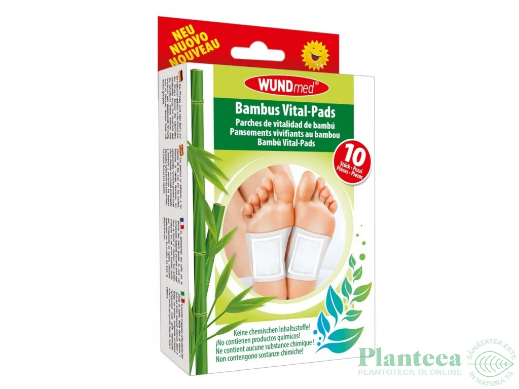 Plasturi revitalizanti bambus {6x8cm} 10b - WUNDMED